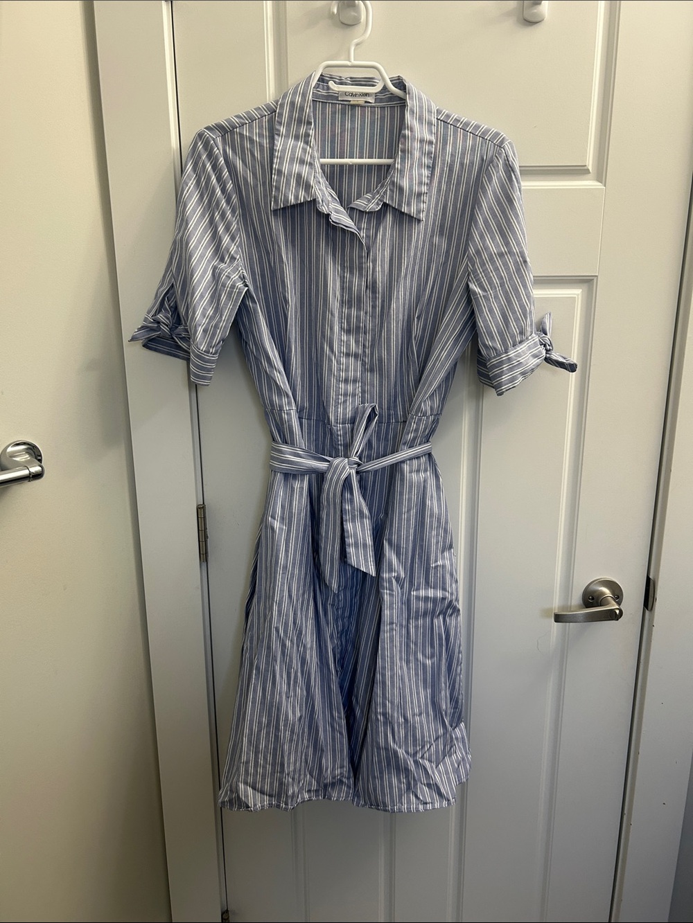 CK Blue Cotton Shirt Dress